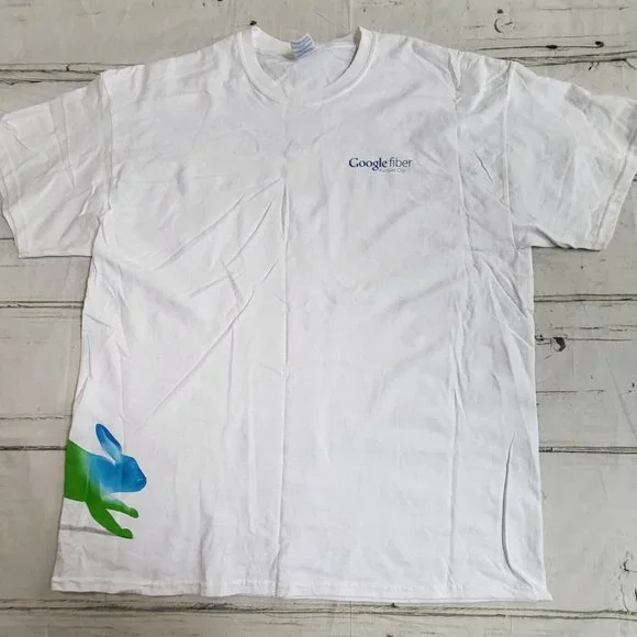 google Shirts Google Fiber Kansas City White Short Sleeve